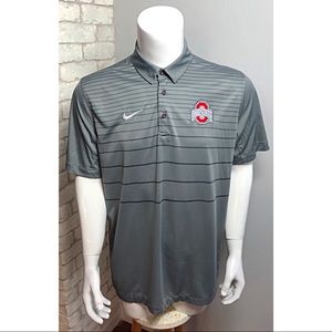 Nike Polo Shirt Ohio State Buckeyes Large L EUC